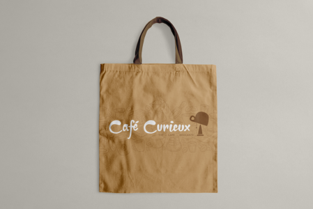 Café Curieux Tote Bag - sac coton toile